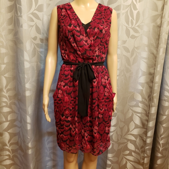 Sleeveless Maroon Pocket Dress - Picture 16 of 16